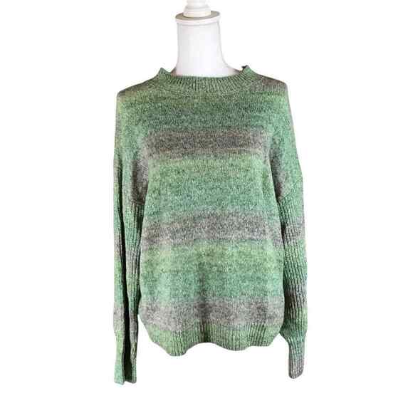 Abound Women’s Small Sweater Green Multi-Color Spacedye Crew Neck Pullover NWT - Picture 1 of 15